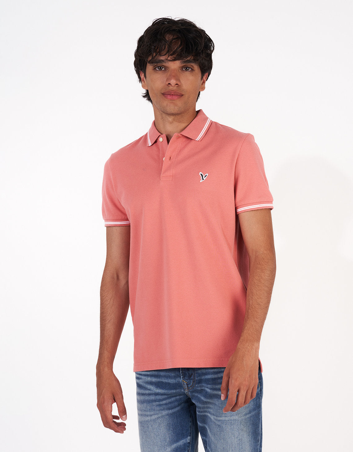 Camiseta Polo de Pique Slim Fit Ae - Rosa 1165_9150_639_of