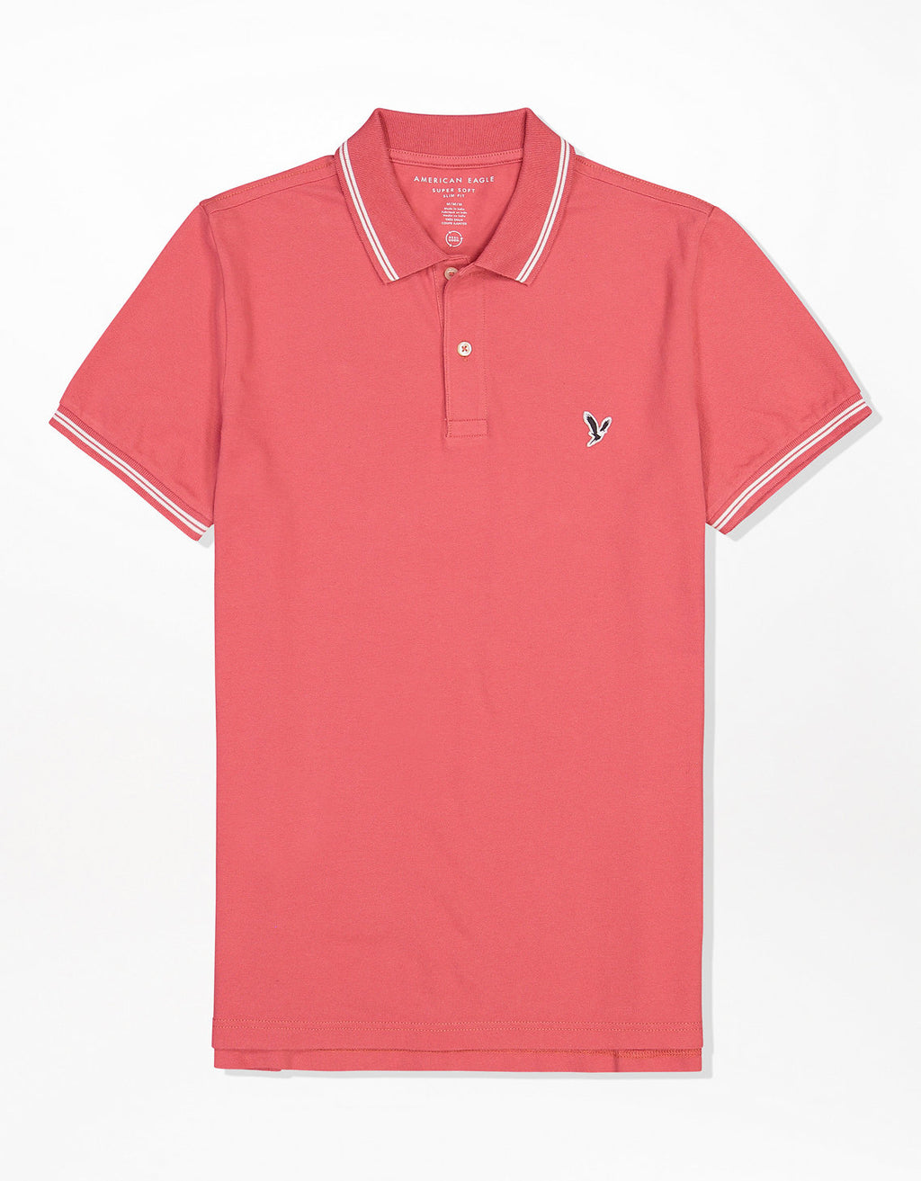 Camiseta Polo de Pique Slim Fit Ae - Rosa 1165_9150_651_f