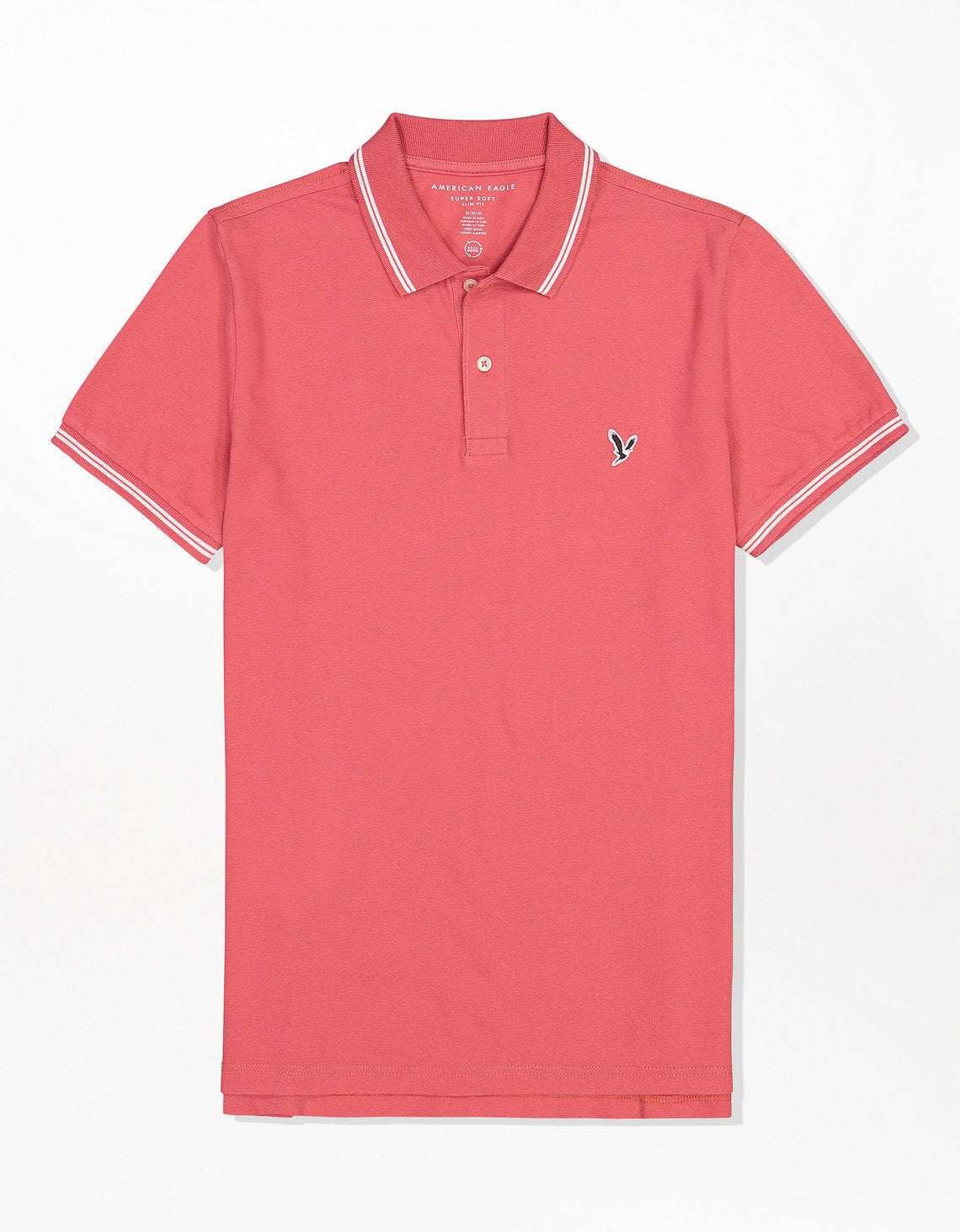 Camiseta Polo de Pique Slim Fit Ae - Rosa 1165_9150_651_f