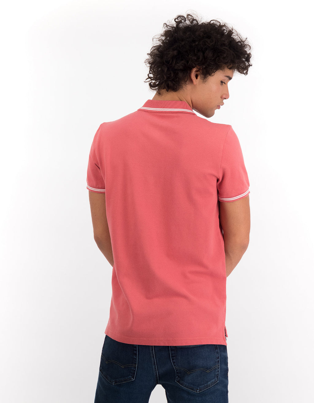 Camiseta Polo de Pique Slim Fit Ae - Rosa 1165_9150_651_ob