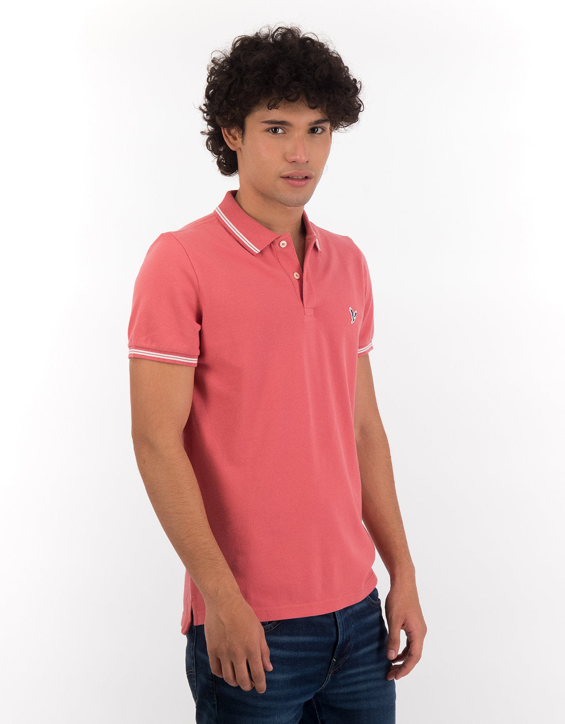 Camiseta Polo de Pique Slim Fit Ae - Rosa 1165_9150_651_of