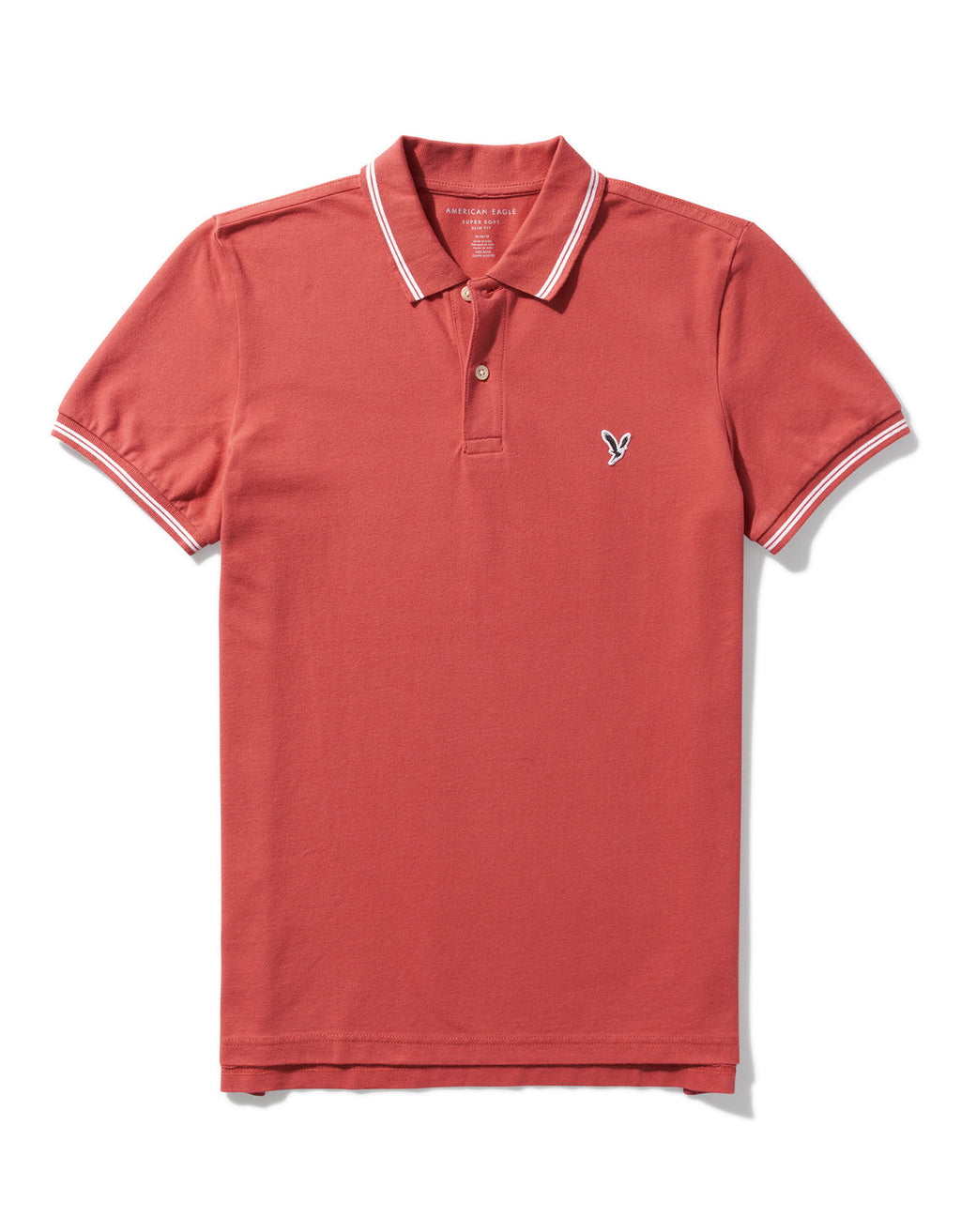 Camiseta Polo de Pique Slim Fit Ae - Rojo 1165_9150_655_f