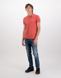 Camiseta Polo de Pique Slim Fit Ae - Rojo 1165_9150_655_of