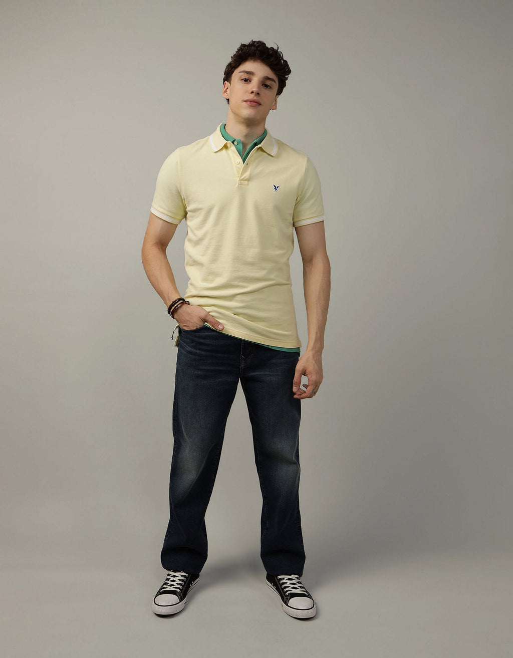 Camiseta Polo de Pique Slim Fit Ae - Generico 1165_9150_701_of