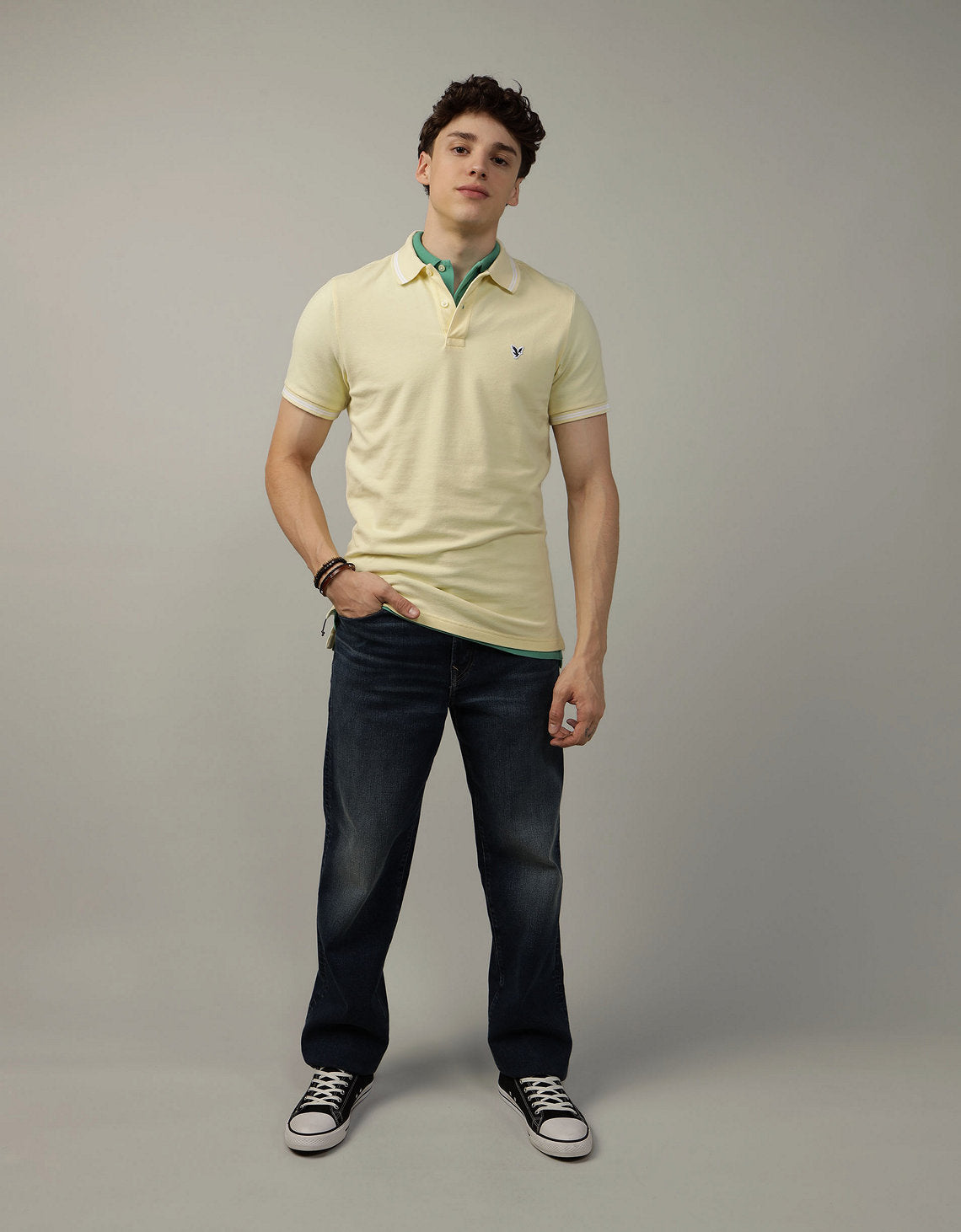 Camiseta Polo de Pique Slim Fit Ae - Generico 1165_9150_701_of