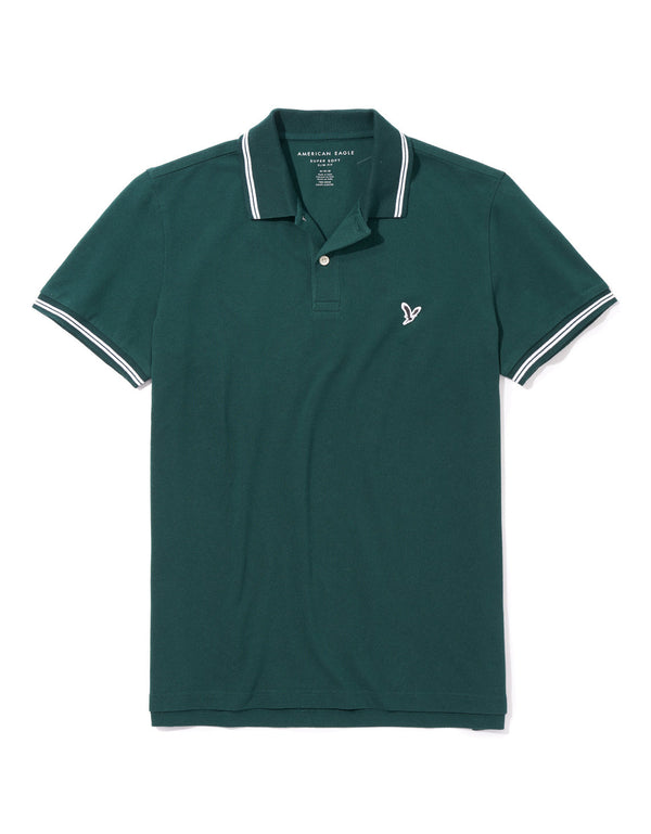 Camiseta Polo de Pique Slim Fit Ae - Verde