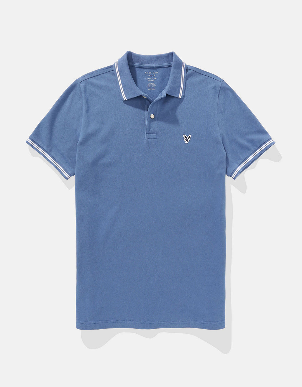 Camiseta Polo de Pique Slim Fit Ae - Azul 1165_9150_911_f