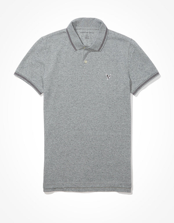 Camiseta Tipo Polo Slim Fit Ae - Gris