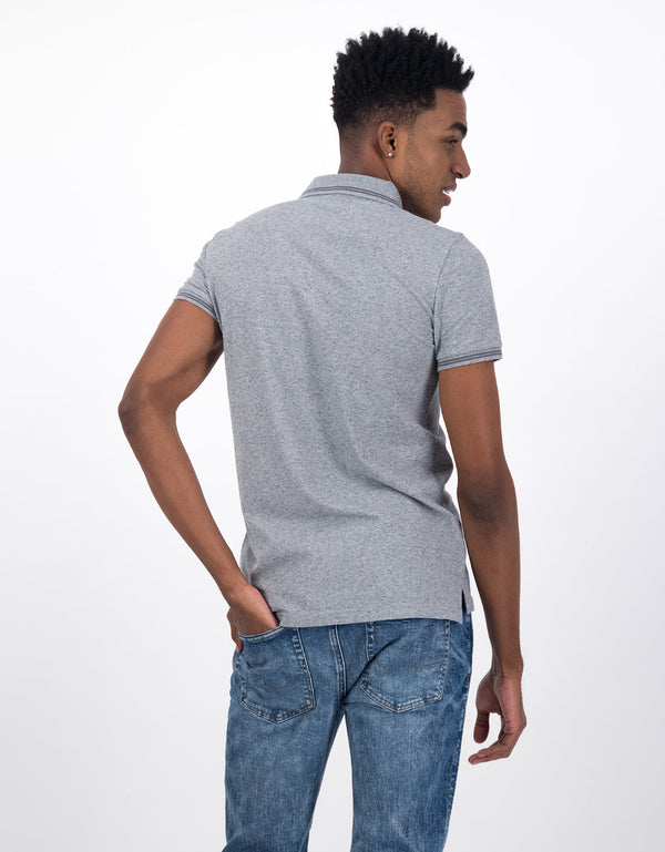 Camiseta Tipo Polo Slim Fit Ae - Gris