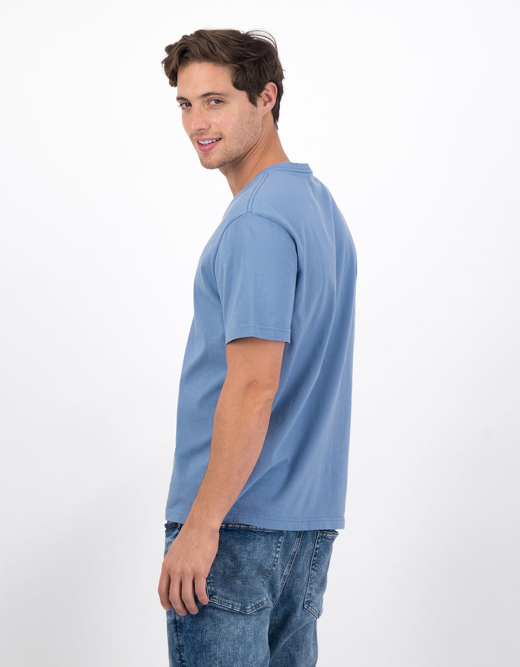 Camiseta Ae súper suave, cuello V - Azul 1177_1541_401_ob