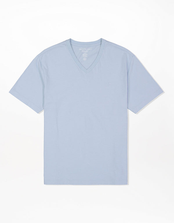 Camiseta Ae súper suave, cuello V - Azul