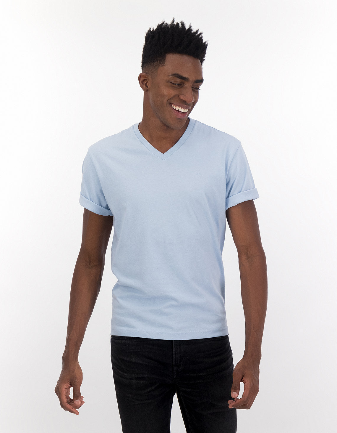 Camiseta Ae súper suave, cuello V - Azul 1177_1541_404_of