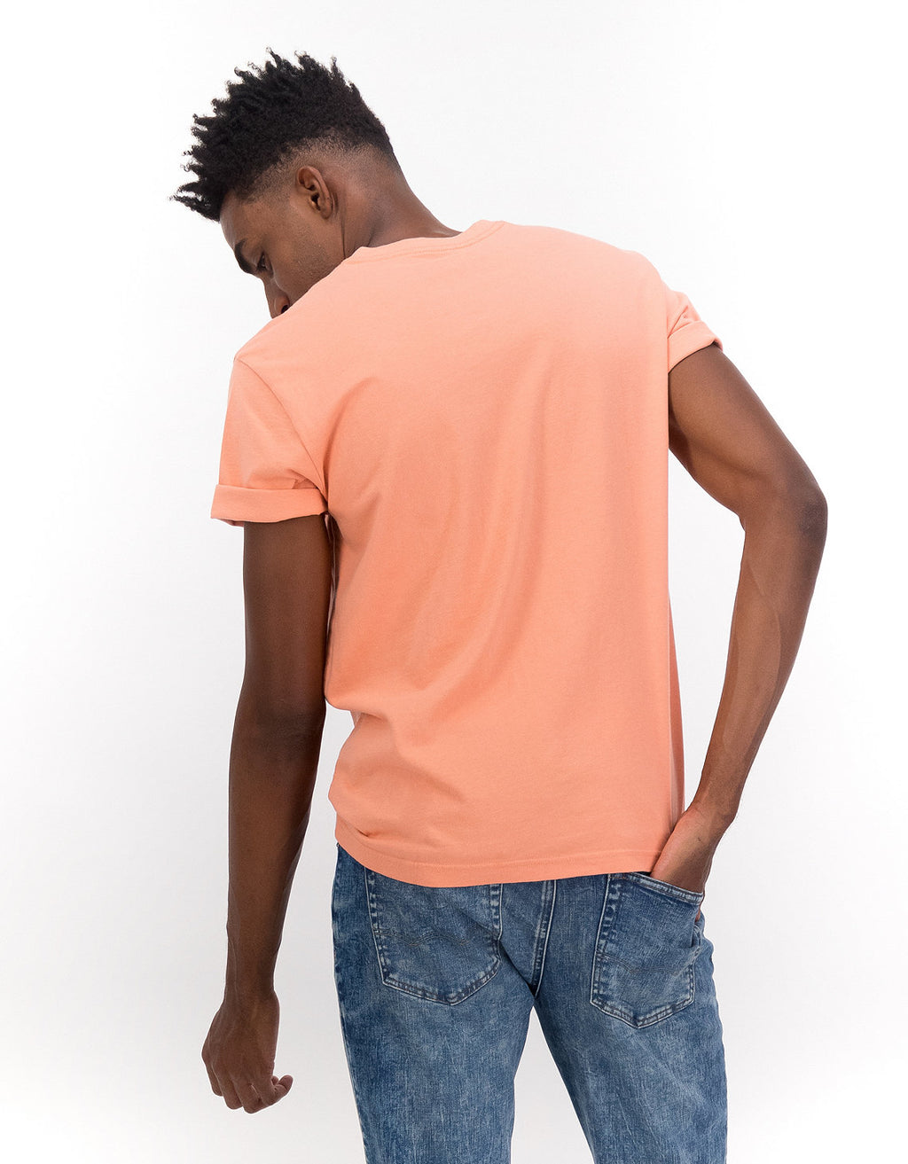 Camiseta Ae súper suave, cuello V - Naranja 1177_1541_823_ob