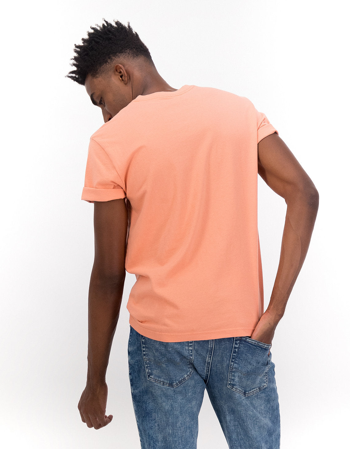 Camiseta Ae súper suave, cuello V - Naranja 1177_1541_823_ob