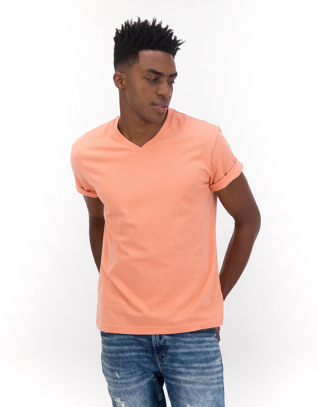Camiseta Ae súper suave, cuello V - Naranja 1177_1541_823_of