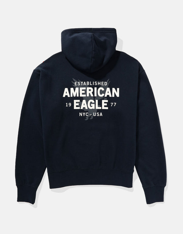 Buzo con Capucha Manga Larga con gráfico Hombre AE - Azul