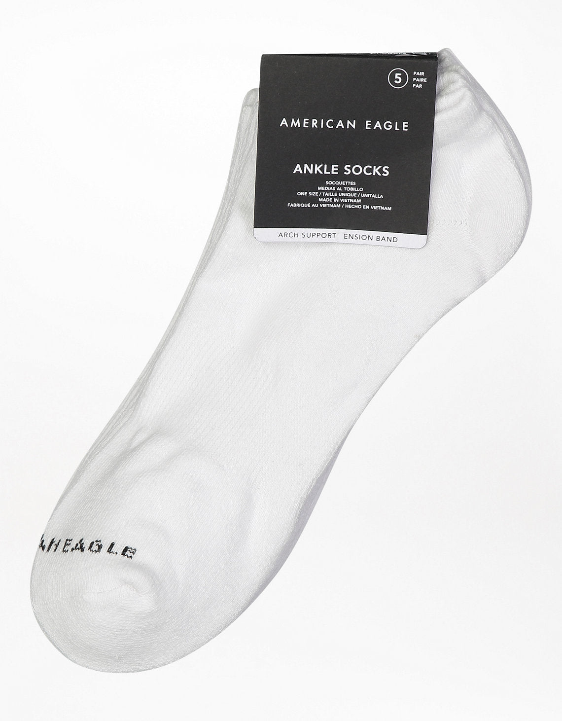 Pack de 5 medias tobilleras Aeo  - Blanco 1225_2864_100_b