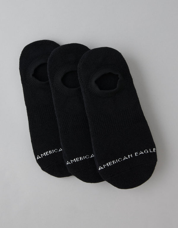 Calcetines Invisibles AE Paquete de 3 - Negro