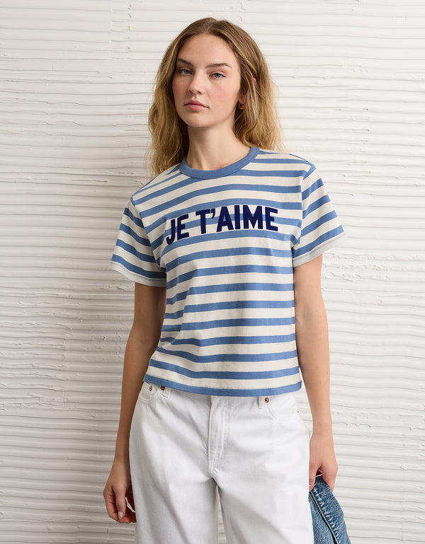 Camiseta Gráfica ExBoyfriend Ae - Azul