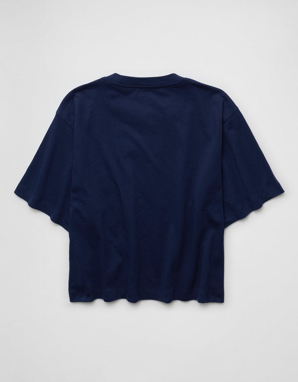 Camiseta Gráfica tipo Boxy Ae - Azul