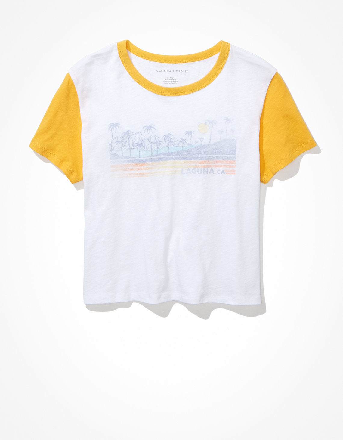 Camiseta AE de cuello redondo gráfica - Blanco 1305_8102_100_f