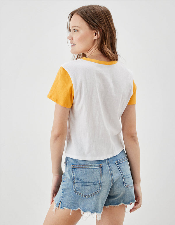 Camiseta AE de cuello redondo gráfica - Blanco