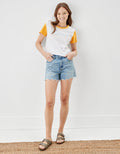 Camiseta AE de cuello redondo gráfica - Blanco 1305_8102_100_of