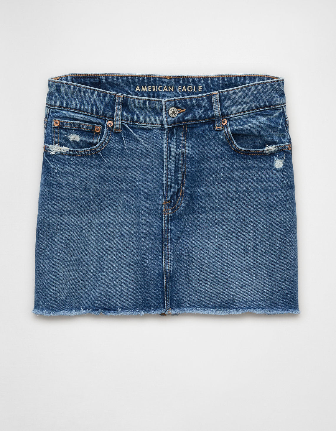 Falda en Denim mini perfecta de cintura alta AE Stretch - Generico 1313_5095_489_f