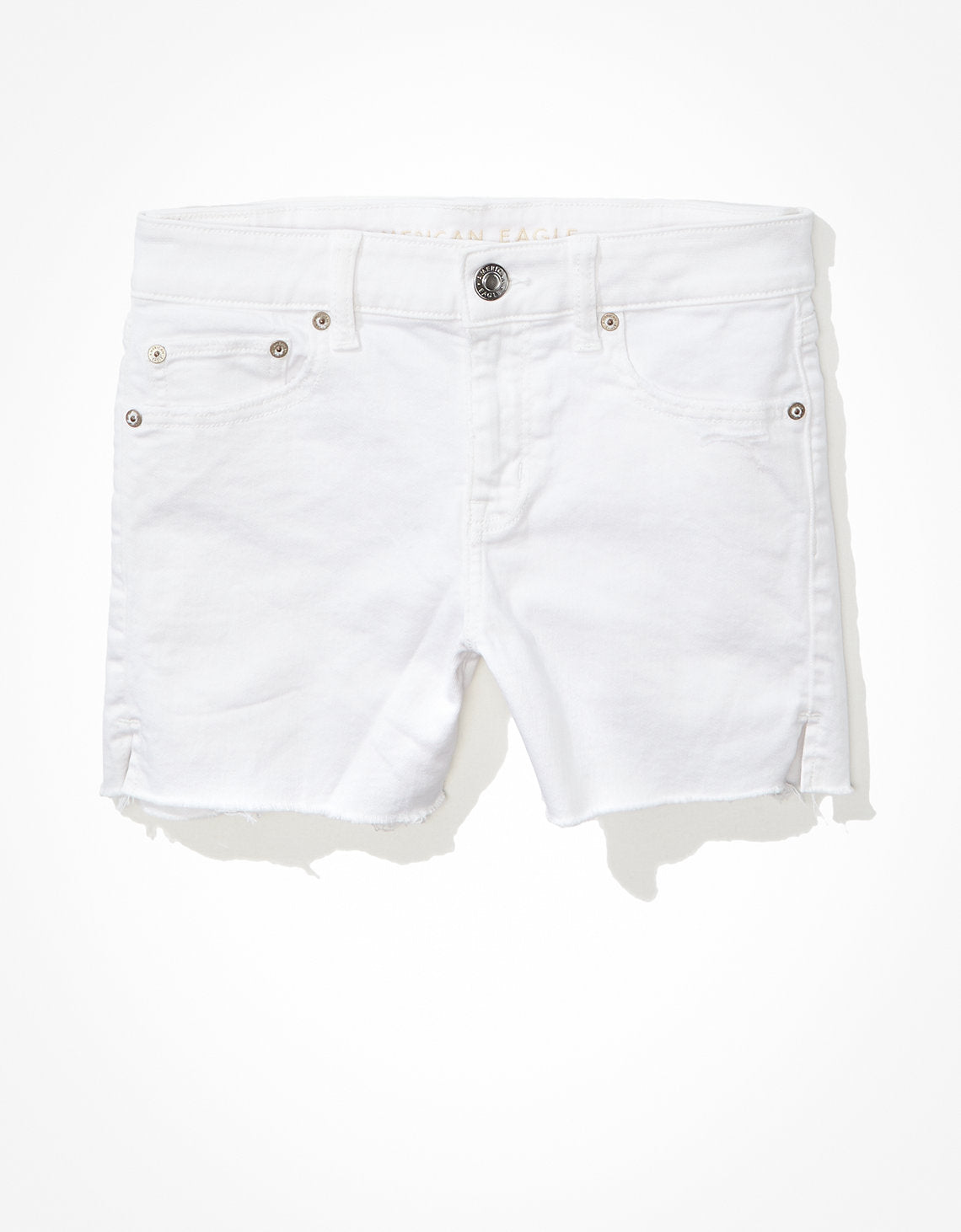 Short AE Stretch Denim Midi de tiro bajo - Blanco 1332_7041_100_f