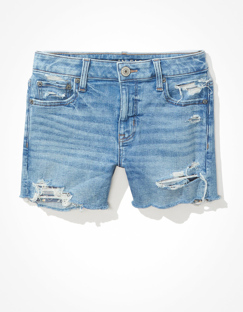 Short AE Ne(x)t Level Denim Midi de tiro bajo - Azul 1332_7042_401_f