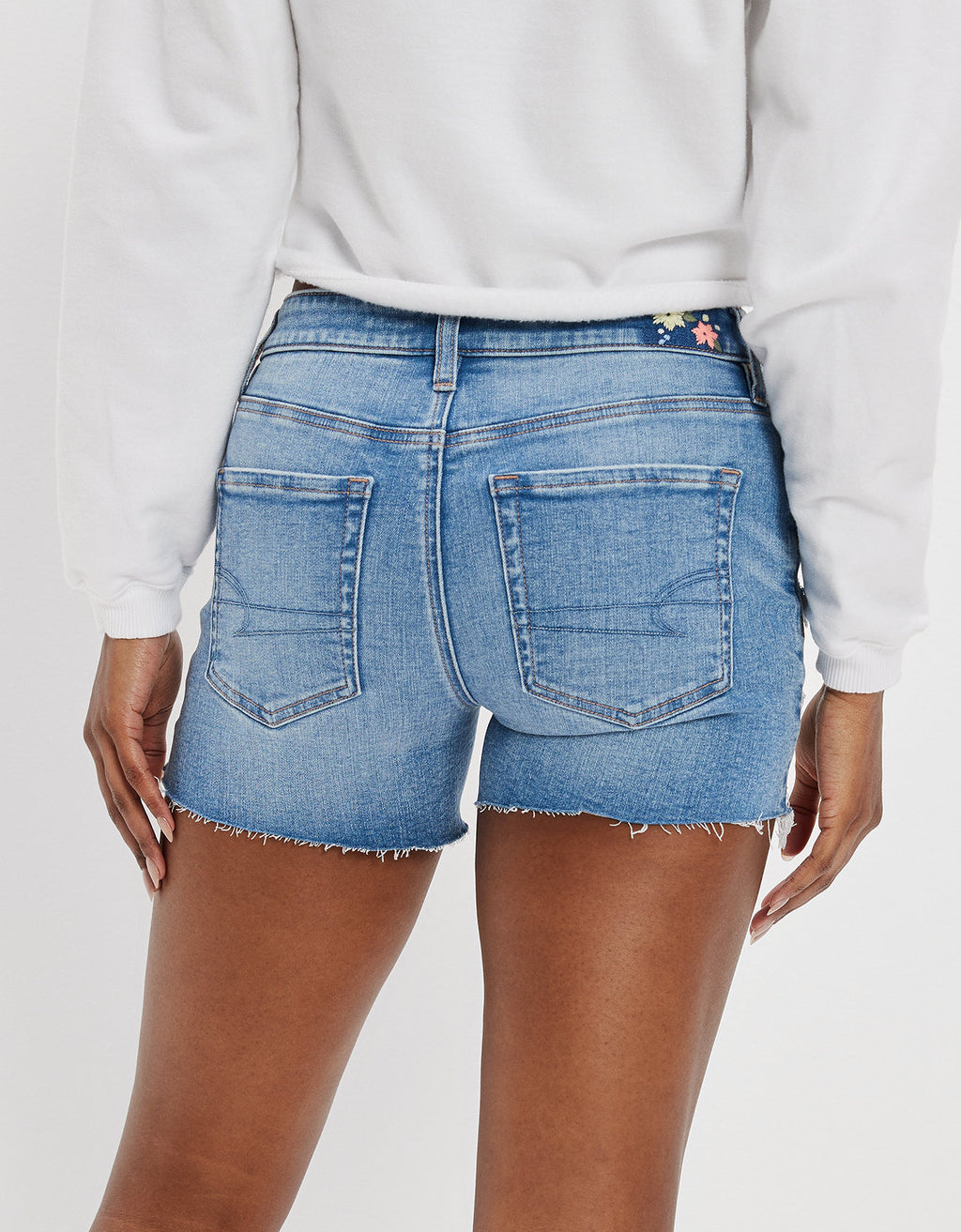 Short AE Ne(x)t Level Denim Midi de tiro bajo - Azul 1332_7351_540_ob