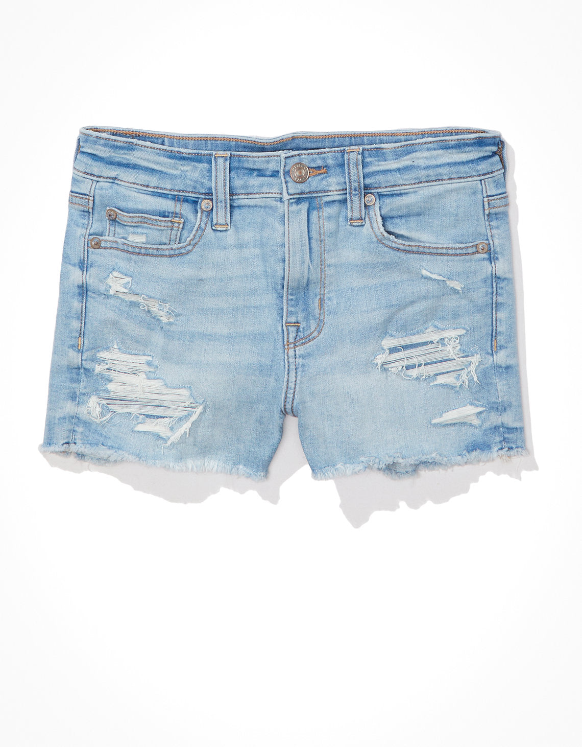 Short súper corto en denim Ae Ne(x)t Level de tiro alto - Azul 1333_7323_893_f