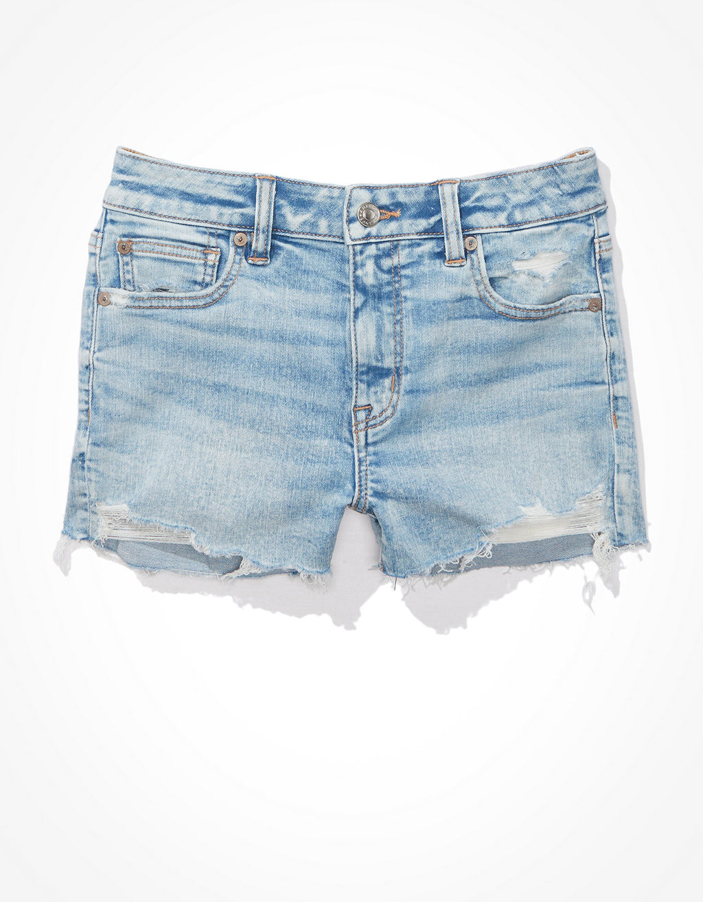Short súper corto en denim Ae Ne(x)t Level de tiro alto - Azul 1333_7362_893_f