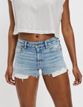 Short súper corto en denim Ae Ne(x)t Level de tiro alto - Azul 1333_7362_893_of