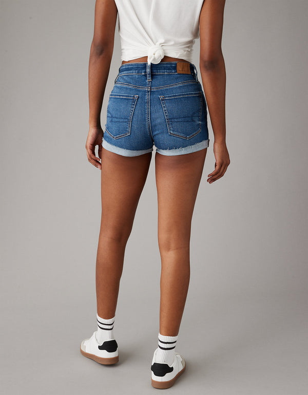 Short Tiro Alto Mujer AE - Azul