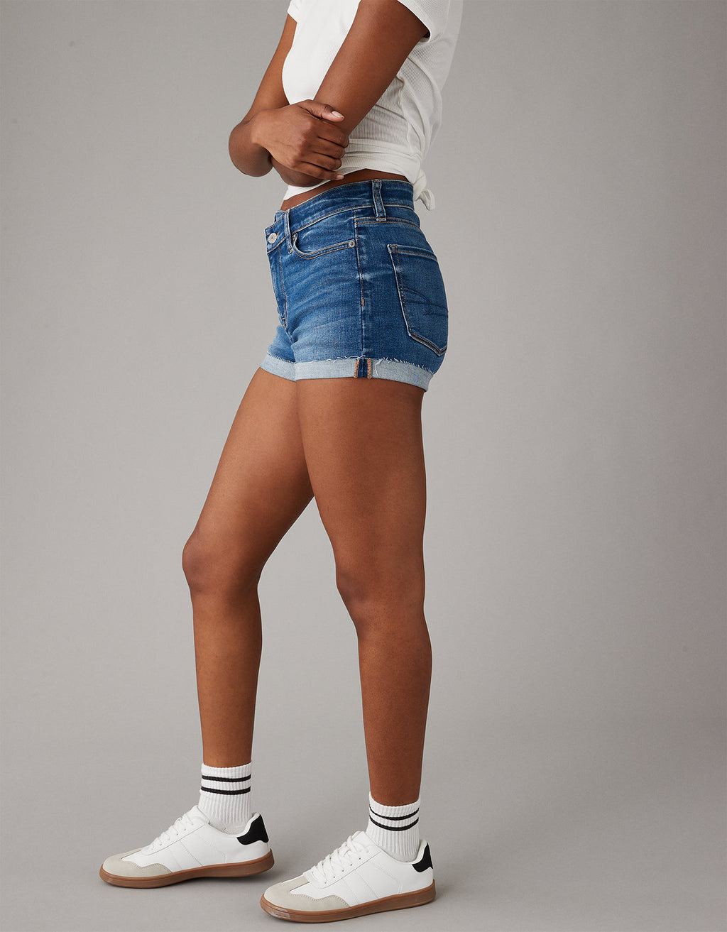 Short Tiro Alto Mujer AE - Azul 1333_7745_334_os