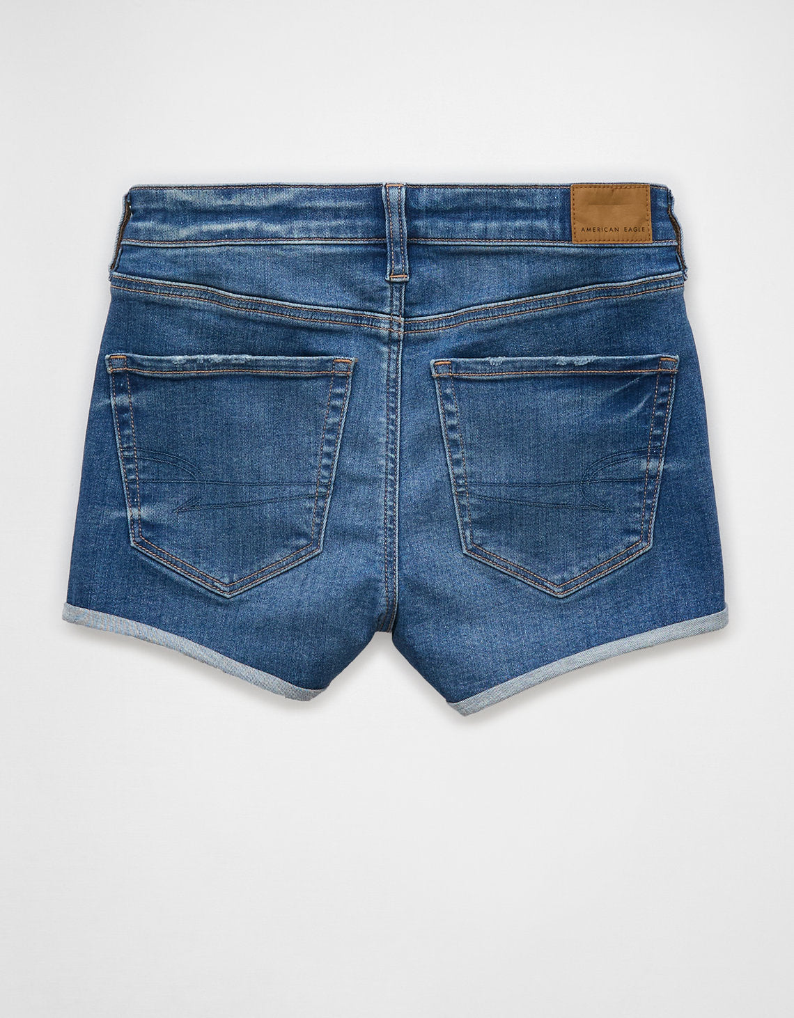 Ae Pantalón Corto Vaquero de Tiro Alto de Siguiente Nivel - Azul 1333_8192_451_b