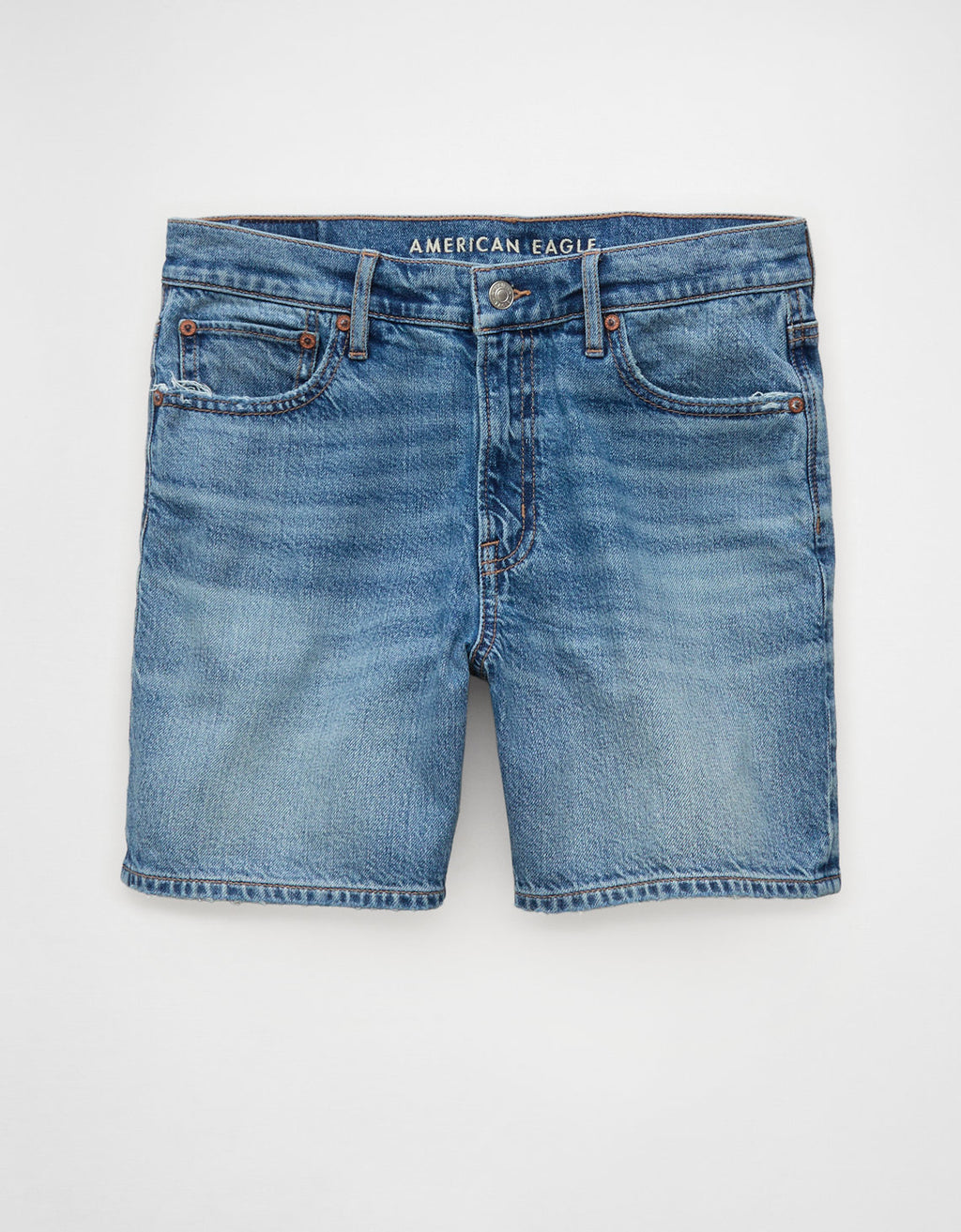 Short en Denim de Tiro Alto Ae - Azul 1335_8614_929_f