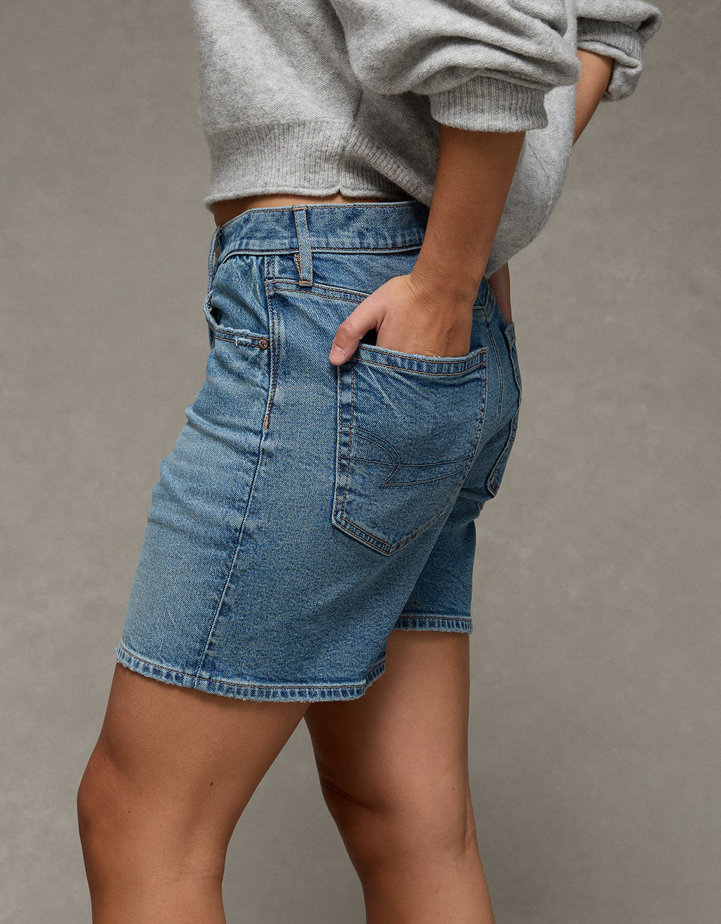 Short en Denim de Tiro Alto Ae - Azul 1335_8614_929_os