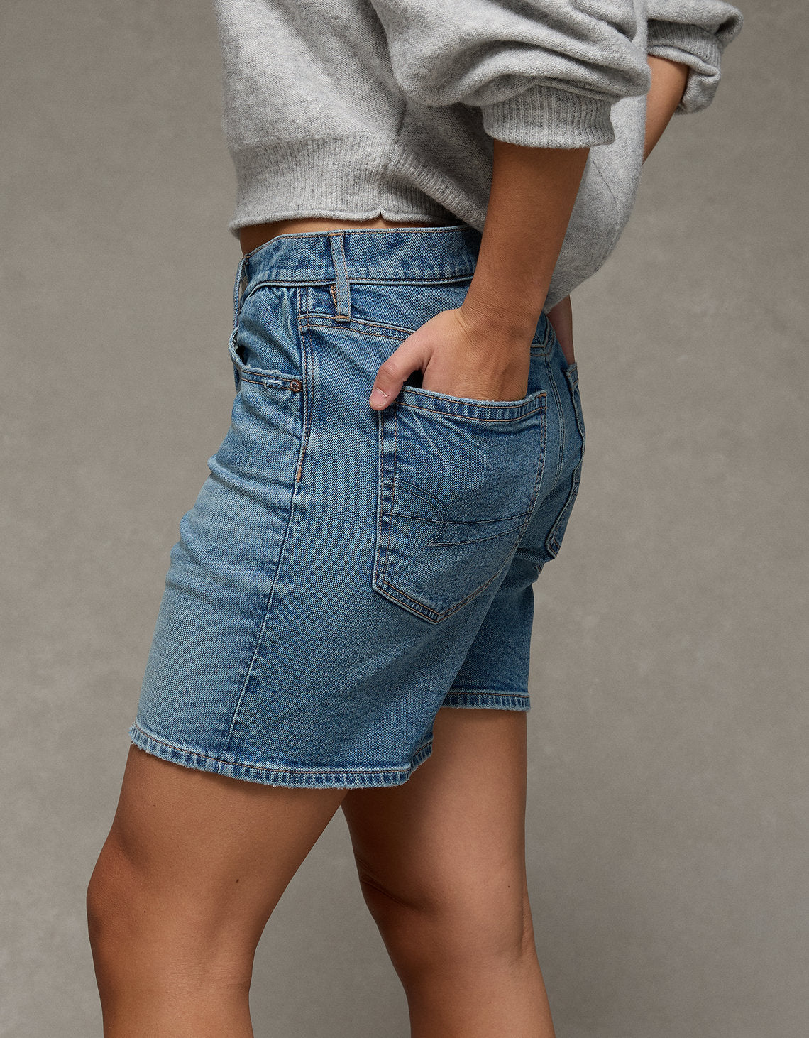 Short en Denim de Tiro Alto Ae - Azul 1335_8614_929_os