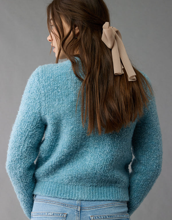 Suéter cuello redondo Manga Larga Mujer AE - Azul