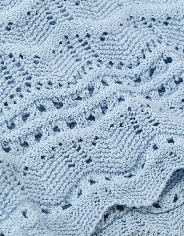 Suéter Cropped con hombros descubiertos Ae - Azul