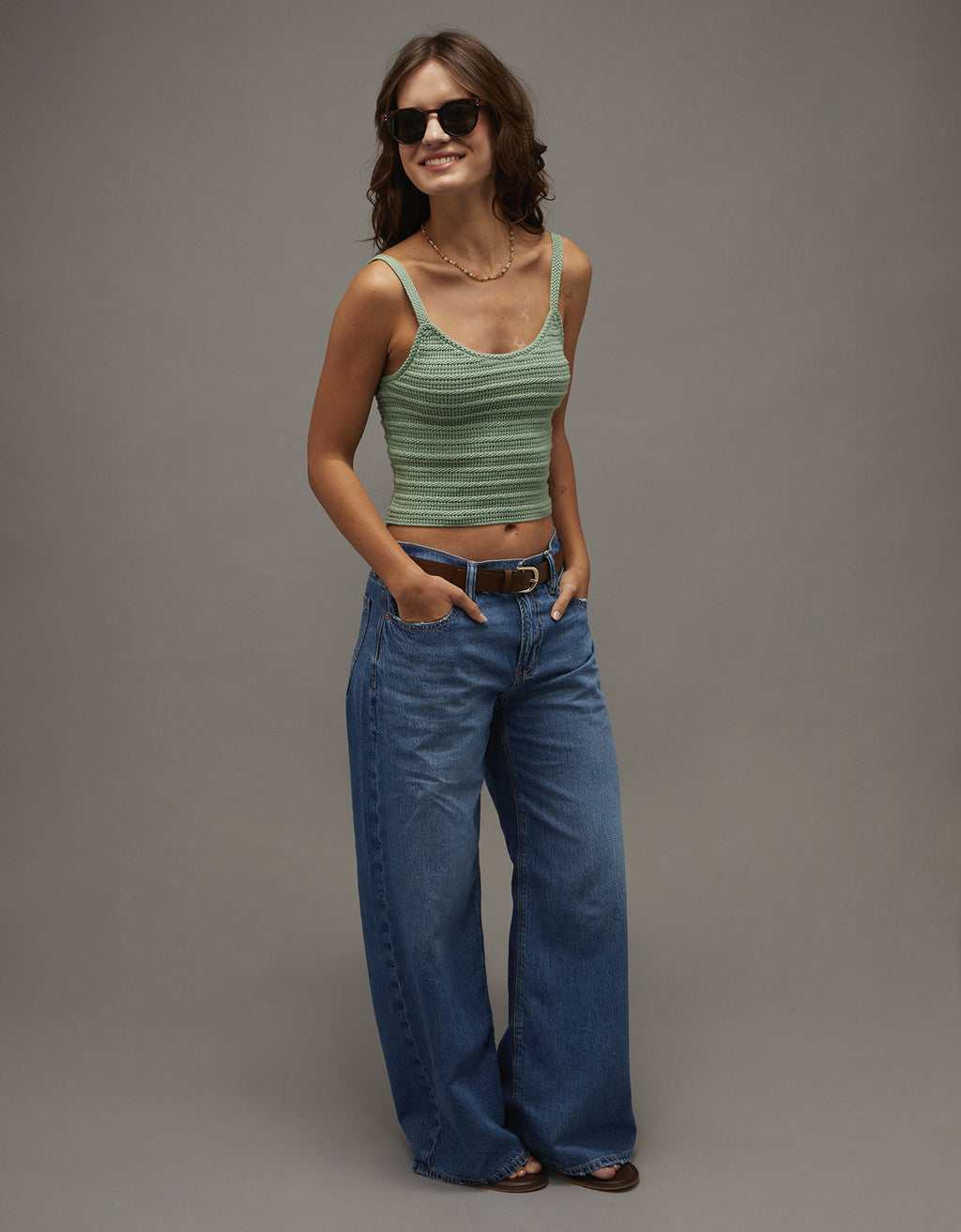 Tank Top cropped de crochet Ae - Verde 1341_1795_335_of