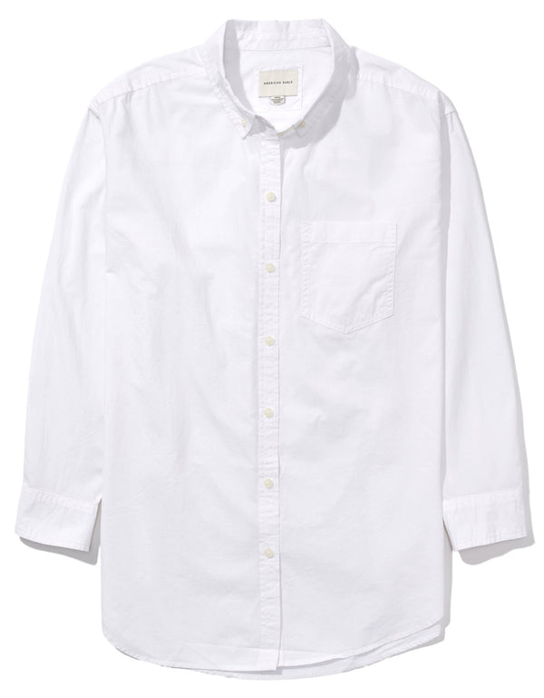 Camisa Oxford AE oversized de botones - Blanco