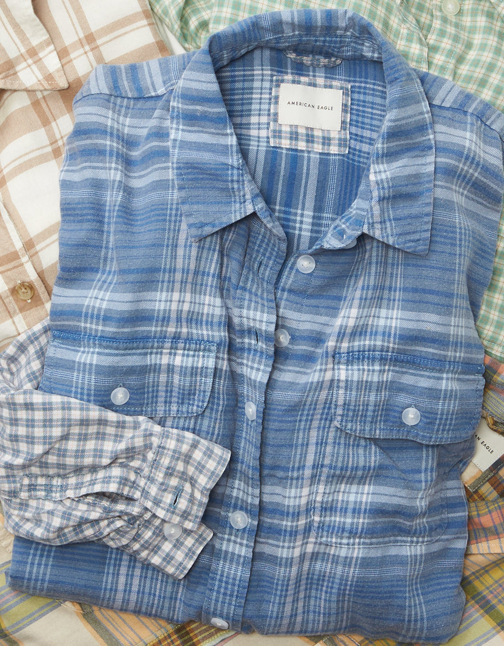 Camisa Ae de franela para la playa - Azul 1354_5103_410_d2