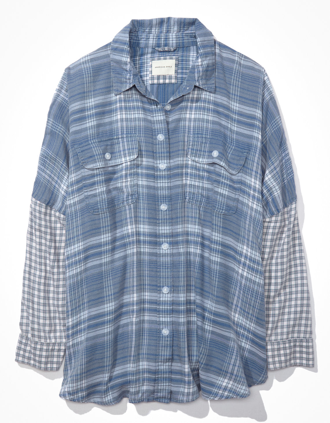 Camisa Ae de franela para la playa - Azul 1354_5103_410_f