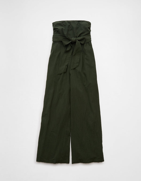 Enterizo Strapless con Cintura Ajustable para Mujer - Verde