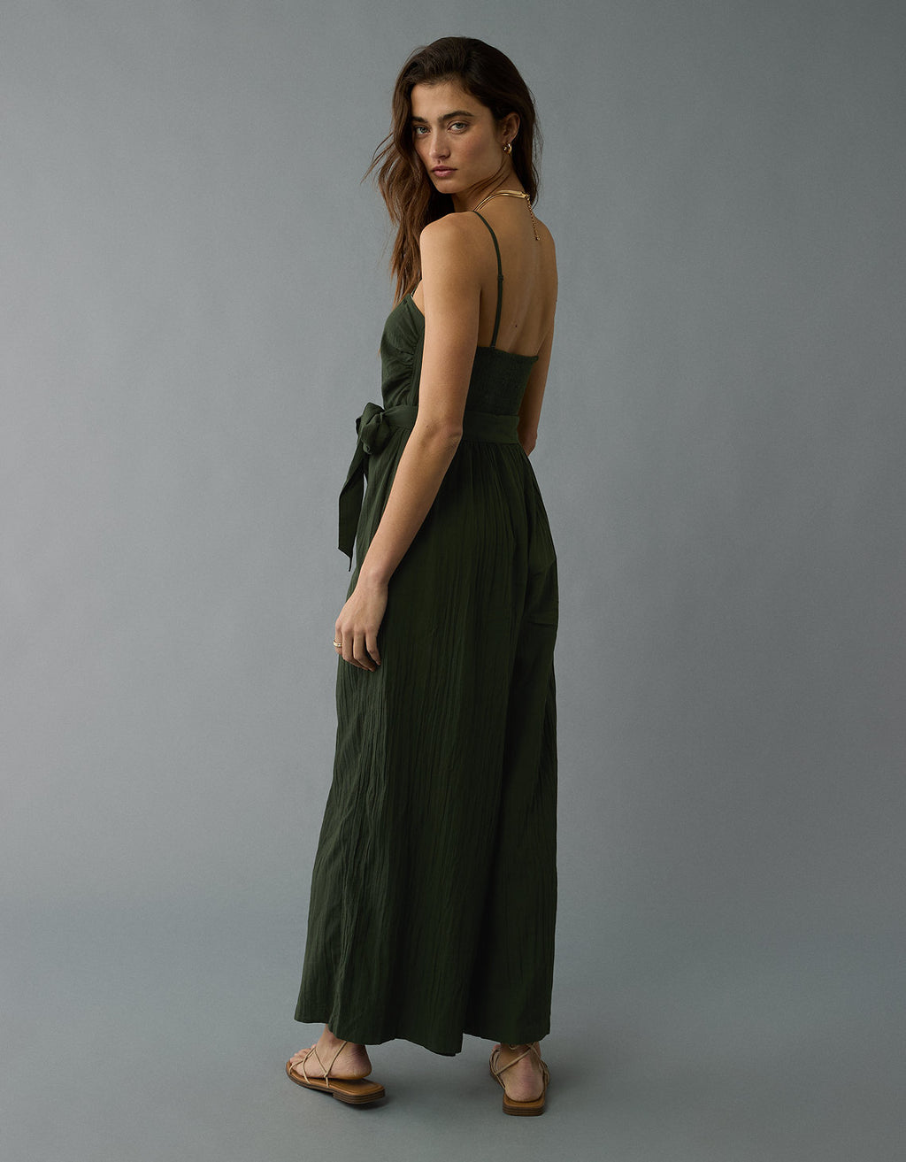 Enterizo Strapless con Cintura Ajustable para Mujer - Verde 1396_8262_300_ob