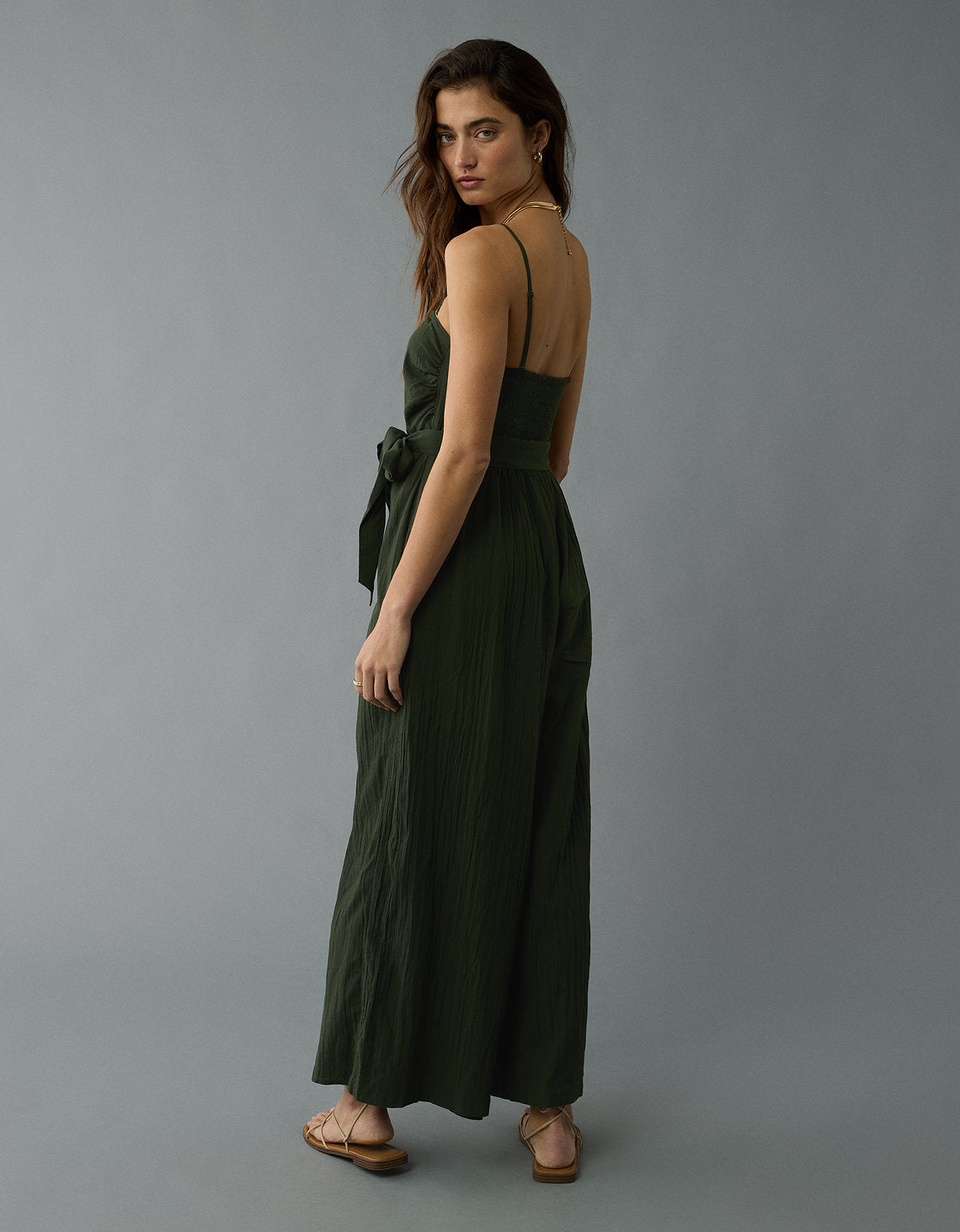Enterizo Strapless con Cintura Ajustable para Mujer - Verde 1396_8262_300_ob