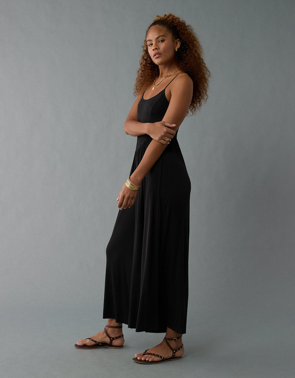Enterizo Soft & Sexy Wide-Leg Ae - Negro 1399_7616_001_os